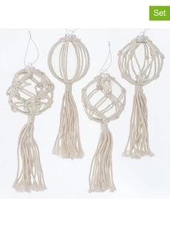 12-delige Set: Kerstballen "Nara" Beige - Ø 9 Cm