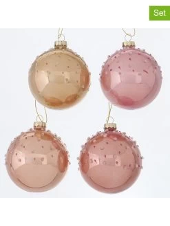 12-delige Set: Kerstballen "Tilly" Meerkleurig - Ø 8 Cm
