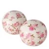 2-delige Set: Decoratieve Ballen "Roselia" Wit/roze - Ø 12 Cm