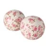 2-delige Set: Decoratieve Ballen "Roselia" Wit/roze - Ø 20 Cm