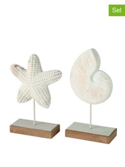 2-delige Set: Decoratieve Figuren Crème - (H)29,5 Cm