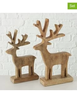 2-delige Set: Decoratieve Figuren "Paimio" Lichtbruin