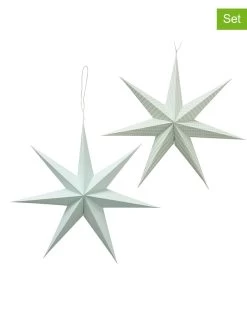 2-delige Set: Decoratieve Hangers "Nele" Lichtgroen - Ø 40 Cm