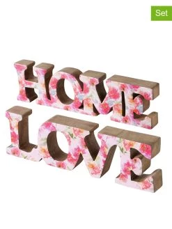 2-delige Set: Decoratieve Objecten Lichtroze/roze - (B)39 X (H)10 X (D)4 Cm