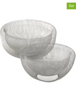 2-delige Set: Decoratieve Schalen "Seoul" Zilverkleurig