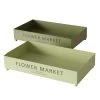 2-delige Set: Dienbladen "Flower Market" Meerkleurig - (B)36 Cm