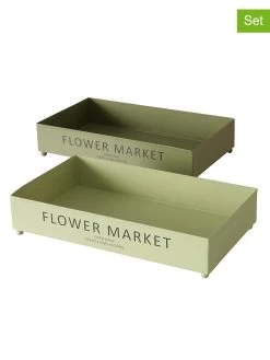 2-delige Set: Dienbladen "Flower Market" Meerkleurig - (B)36 Cm