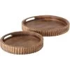 2-delige Set: Dienbladen "Joaca" Lichtbruin