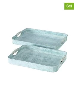 2-delige Set: Dienbladen "Laska" Mintgroen