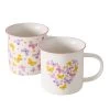 2-delige Set: Koffiekoppen "Vanessa" Wit/meerkleurig - 320 Ml