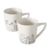 2-delige Set: Koppen "Bloma" Wit/zwart - 300 Ml