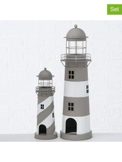 2-delige Set: Lantaarns "Amrum" Grijs