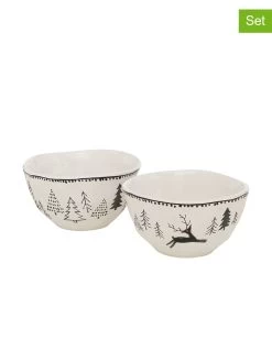 2-delige Set: Mueslikommen "Madalyn" Wit - Ø 15 Cm