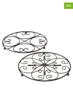 2-delige Set: Onderzetters "Rialta" Zwart - Ø 20 Cm