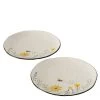 2-delige Set: Ontbijtborden "Bieni" Crème/geel - Ø 22 Cm