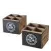 2-delige Set: Organizers "Grillhouse" Zwart - (B)15 X (H)12 Cm