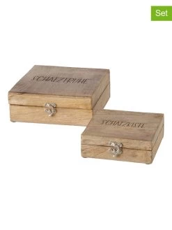2-delige Set: Schatkisten Lichtbruin