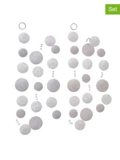 2-delige Set: Slingers "Sanela" Wit/grijs - (L)180 Cm