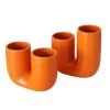 2-delige Set: Vazen "Filicio" Oranje - (H)17 Cm