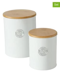 2-delige Set: Voorraadpotten "Homa" Wit