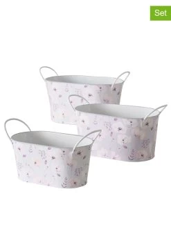 3-delige Set: Bloempotten 'Sarah" Lichtblauw