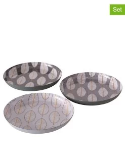 3-delige Set: Borden "Blata" Grijs - Ø 21 Cm