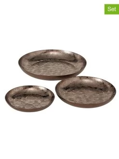 3-delige Set: Decoratieve Borden "Rustique" Goudkleurig