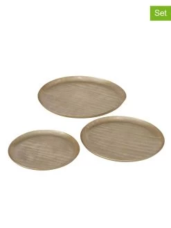 3-delige Set: Decoratieve Borden "Sango" Goudkleurig