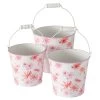 3-delige Set: Decoratieve Emmers "Rosella" Wit/lichtroze