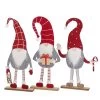 3-delige Set: Decoratieve Figuren "Lucky" Rood/grijs - (H)51 Cm