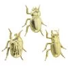 3-delige Set: Decoratieve Figuur "Kever" Goudkleurig - (H)3,5 Cm