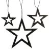 3-delige Set: Decoratieve Hangers "Taumi" Zwart
