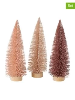 3-delige Set: Decoratieve Objecten Rood/beige - (H)41 Cm