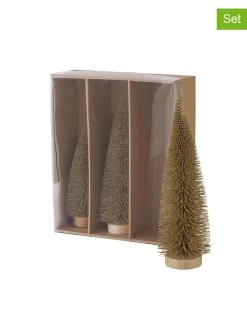 3-delige Set: Decoratieve Objecten "Tarvo" Goudkleurig - (H)32 Cm