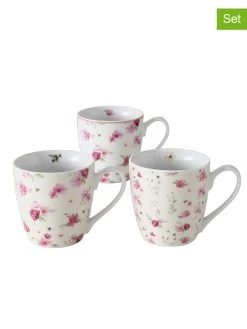 3-delige Set: Mokken "Elsie" Wit/crème - 480 Ml