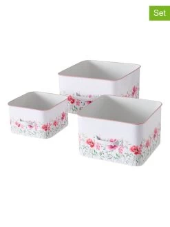 3-delige Set: Opbergkisten "Melina" Lichtbruin