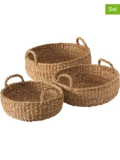 3-delige Set: Opbergmanden "Sophy" Lichtbruin