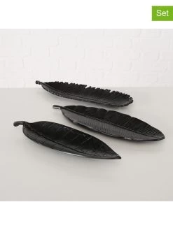 3-delige Set: Schalen "Oakle" Zwart - (L)36 Cm