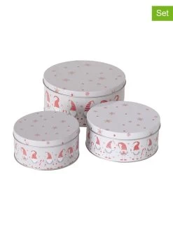 3-delige Set: Voorraaddozen "Lucky" Wit