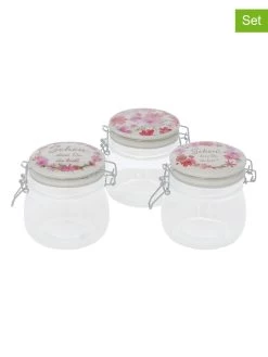 3-delige Set: Voorraadglazen "Rosella" Meerkleurig - 500 Ml
