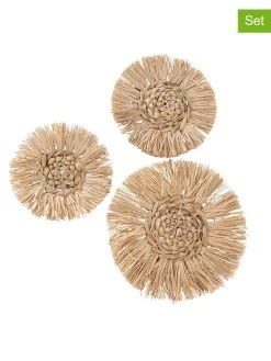 3-delige Set: Wandobjecten "Alkius" Beige