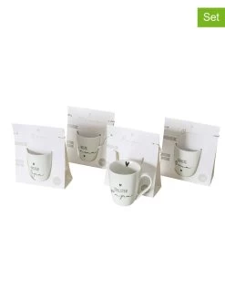 4-delige Set: Bekers "Familie" Wit - 330 Ml