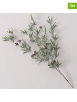 4-delige Set: Decoratieve Takken "Dennenboom" Groen - (L)70 Cm