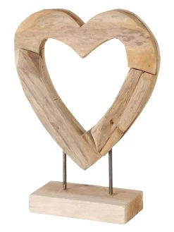 Decoratief Object "Inima" Naturel/zilverkleurig - (B)30 X (H)40 X (D)10 Cm