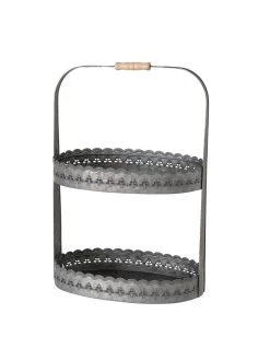 Etagère "Marvel" Grijs - (H)53 Cm