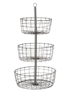 Etagère "Visby" Zwart - (H)62 X Ø 33 Cm