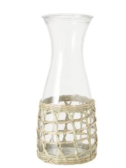 Karaf "Santos" Transparant/naturel - (H)26 X Ø 11 Cm