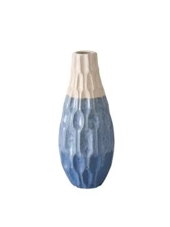Vaas "Inma" Blauw - (H)36 Cm