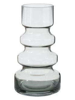 Vaas "Meandra" Grijs - (H)25 X Ø 13 Cm