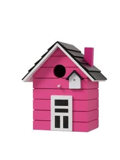 Vogelhuisje Roze - (B)17 X (H)20 X (D)12 Cm